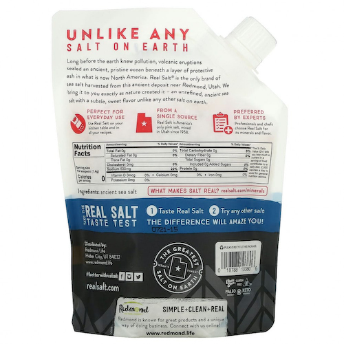 Redmond Trading Company, Real Salt, древняя грубая морская соль, соль для измельчения, 454 г (16 унций) #1