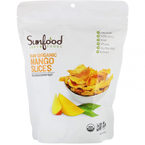Sunfood, Ломтики сырого органического манго, 8 унций (227 г) #1