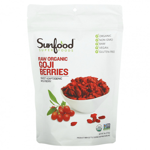 Sunfood, Сырые органические ягоды годжи, 227 г (8 унций) #1