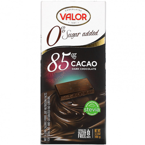 Valor, темный шоколад, 0% добавленного сахара, 85% какао, 100 г (3,5 унции) #1