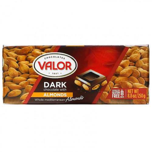 Valor, Темный шоколад, с миндалем, 250 г (8,8 унции) #1