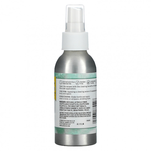 Aura Cacia, Ароматерапевтический спрей, очищающий эвкалипт, 118 мл (4 жидк. Унции) #1