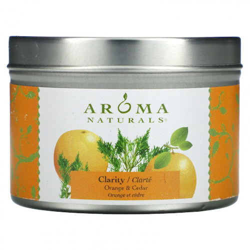 Aroma Naturals, Soy VegePure, свеча Clarity, удобна для путешествий, апельсин и кедр, 79,38 г (2,8 унции) #1