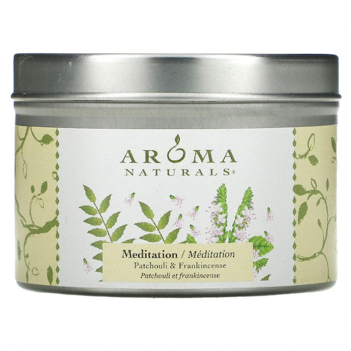 Aroma Naturals, Soy VegePure, свеча Meditation, удобна для путешествий, пачули и ладан, 79,38 г (2,8 унции) #1