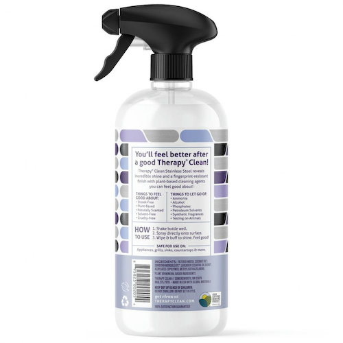 Therapy Clean, Нержавеющая сталь, очищающее средство и полироль с эфирным маслом лаванды, 473 мл (16 жидк. Унций) #1
