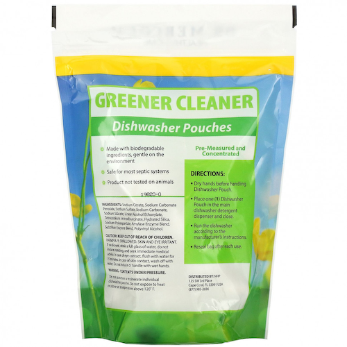 Dr. Mercola, Greener Cleaner, пакетики для посудомоечной машины, 24 пакетика, 431 г (15,2 унции) #1