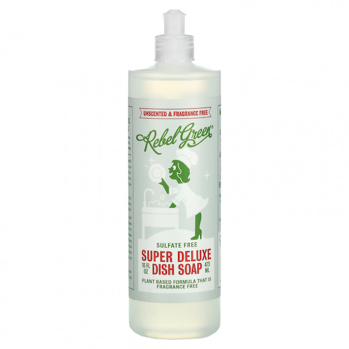 Rebel Green, Super Deluxe Dish Soap, без запаха, 473 мл (16 жидк. Унций) #1