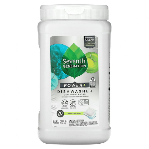 Seventh Generation, Ultra Power Plus, пакеты с моющим средством для посудомоечной машины, свежий цитрусовый аромат, 70 упаковок, 1,26 кг (2,77 фунта) #1