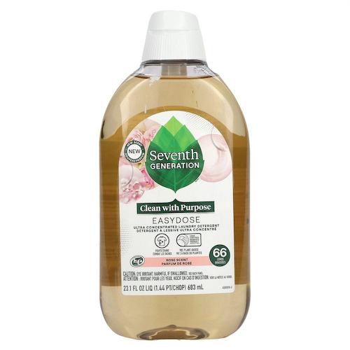 Seventh Generation, Easydose, ультраконцентрированное средство для стирки, аромат розы, 66 порций, 683 мл (23,1 жидк. Унции) #1