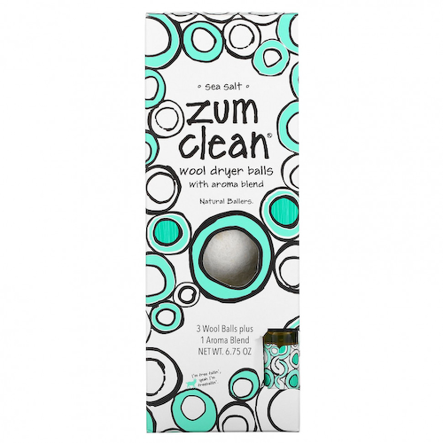 ZUM, Zum Clean, шарики для сушки шерсти со смесью ароматизаторов, морской солью, 4 шт. #1