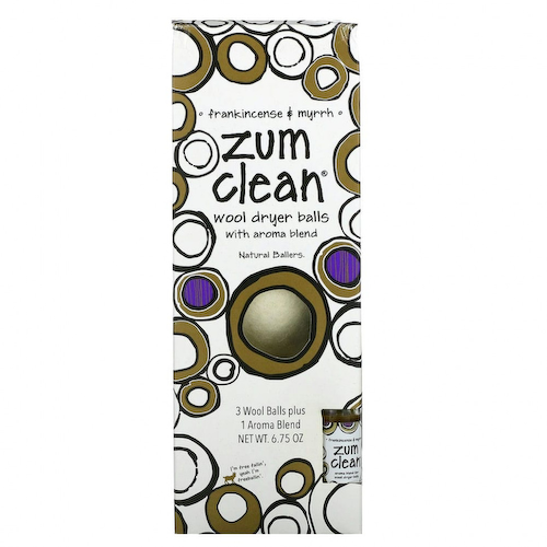 ZUM, Zum Clean, шарики для сушки шерсти со смесью ароматов, ладаном и миррой, 4 шт. #1