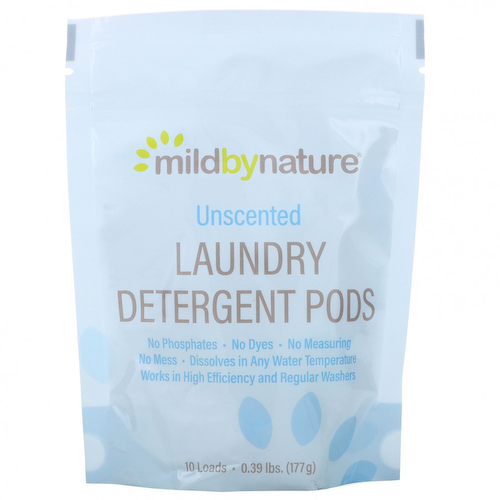 Mild By Nature, Капсулы со стиральным порошком, без запаха, 10 загрузок, 177 г (0,39 унции) #1