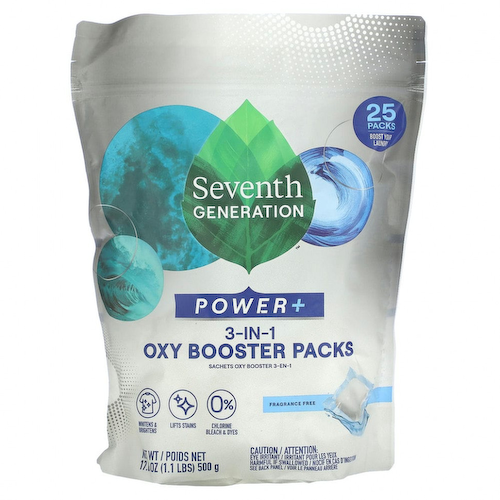 Seventh Generation, Power +, Oxy Booster Pack, без отдушек, 500 г (1,1 фунта) #1