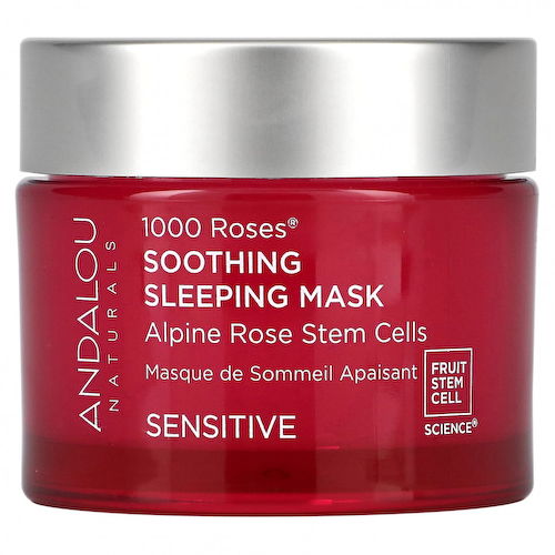 Andalou Naturals, 1000 Roses, успокаивающая маска для сна, для чувствительной кожи, 50 мл (1,7 жидк. Унции) #1