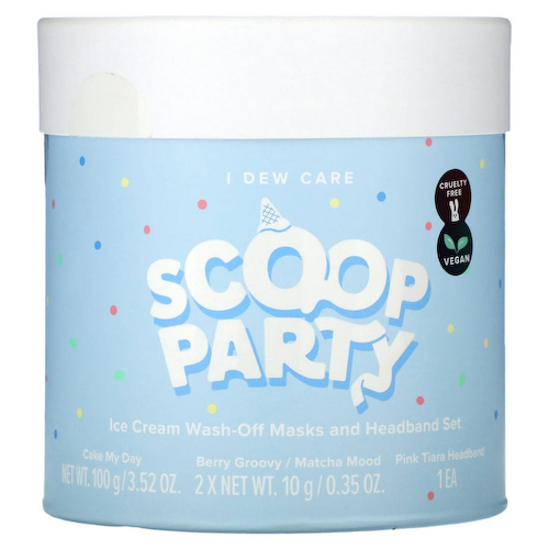 I Dew Care, Scoop Party, набор смываемых масок и повязки на голову для мороженого, набор из 4 предметов #1