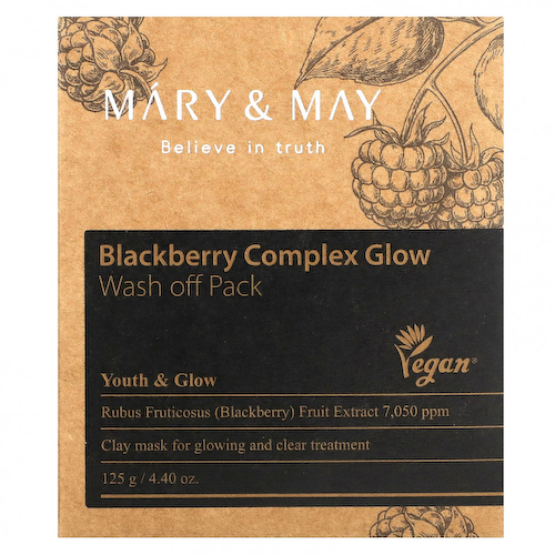Mary&May, Blackberry Complex Glow, смываемая маска, 125 г (4,4 унции) #1