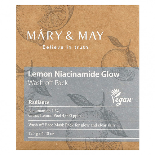 Mary&May, Lemon Niacinamide Glow, смываемая маска, 125 г (4,4 унции) #1