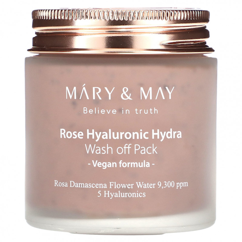 Mary&May, Rose Hyaluronic Hydra, смывающая маска, 125 г (4,4 унции) #1