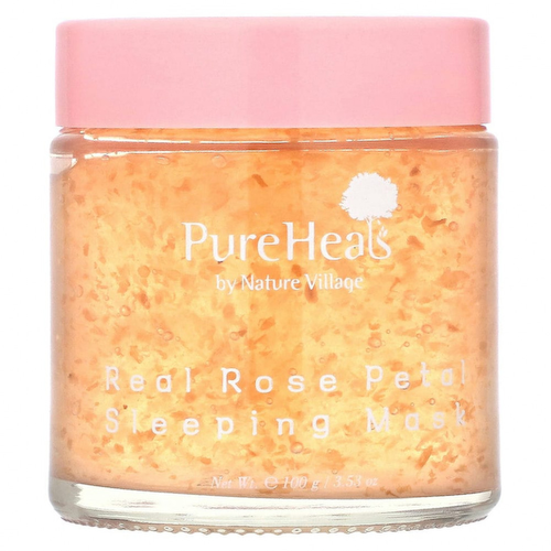 PureHeals, Ночная маска с настоящими лепестками розы, 100 г (3,53 унции) #1