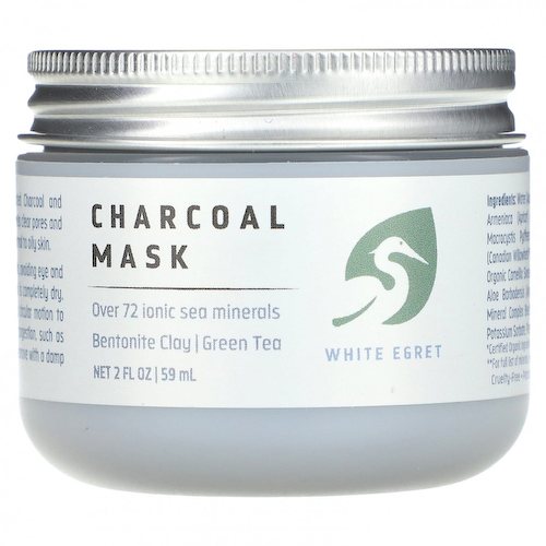 White Egret Personal Care, Маска для лица с древесным углем, 59 мл (2 жидк. Унции) #1