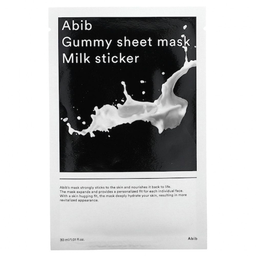 Abib, Gummy Beauty, тканевая маска, молочный стикер, 1 тканевая маска, 30 мл (1,01 жидк. Унции) #1