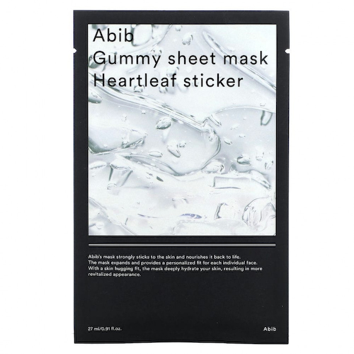 Abib, Тканевая маска Gummy Beauty, стикер Heartleaf, 1 шт., 27 мл (0,91 жидк. Унции) #1