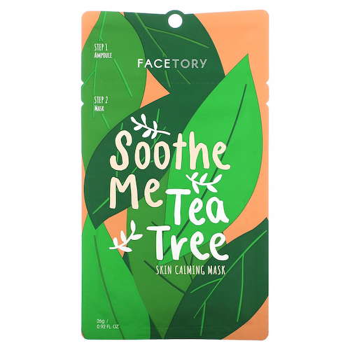 FaceTory, Soothe Me Tea Tree, 2-этапная успокаивающая маска для кожи, 1 набор, 26 г (0,92 жидк. Унции) #1