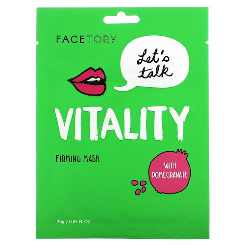 FaceTory, Vitality, укрепляющая косметическая маска с гранатом, 25 г (0,85 жидк. Унции) #1