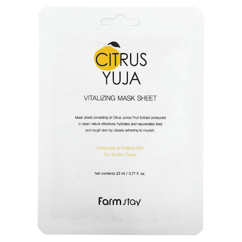 Farmstay, Citrus Yuja, омолаживающая тканевая маска, 1 шт., 23 мл (0,77 жидк. Унции) #1