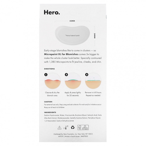 Hero Cosmetics, Mighty Patch, Micropoint XL для устранения высыпаний, 6 патчей #1