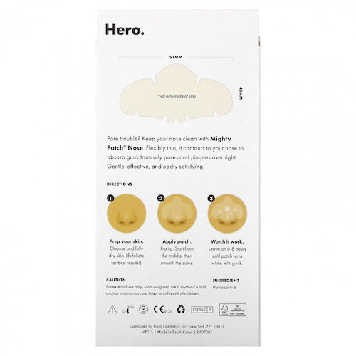 Hero Cosmetics, Mighty Patch, Nose, 10 гидроколлоидных пластырей #1
