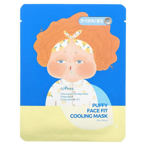 Isntree, Охлаждающая маска для лица Puffy Face Fit, 10 шт. Масок, 23 г (0,81 унции) #1