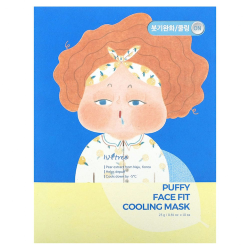 Isntree, Охлаждающая маска для лица Puffy Face Fit, 10 шт. Масок, 23 г (0,81 унции) #1
