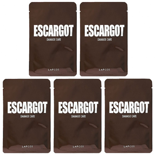 Lapcos, Escargot Damage Care Sheet Mask Set, 5 шт., 27 мл (0,91 жидк. Унции) #1