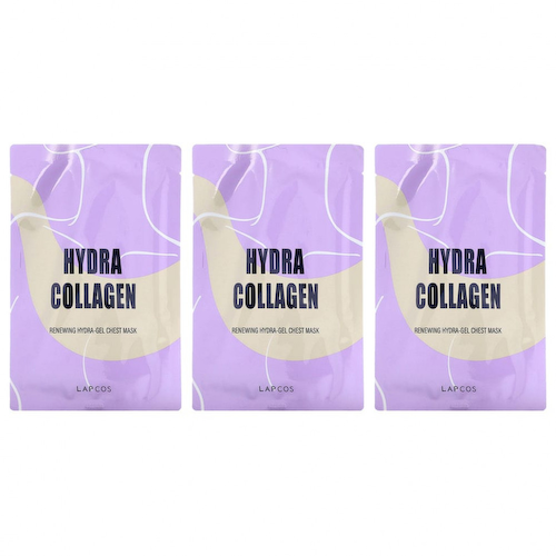 Lapcos, Hydra Collagen, восстанавливающая гидрогелевая маска для груди, 5 шт. По 40 г (1,41 унции) #1