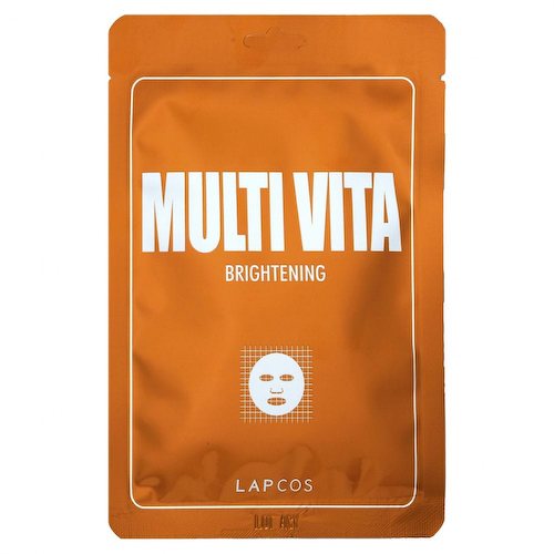 Lapcos, Multi Vita Beauty Sheet Mask, осветляющая маска, 1 шт., 25 мл (0,84 жидк. Унции) #1