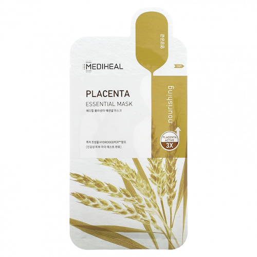 Mediheal, Placenta, Essential Beauty Mask, 1 шт., 24 мл (0,81 жидк. Унции) #1