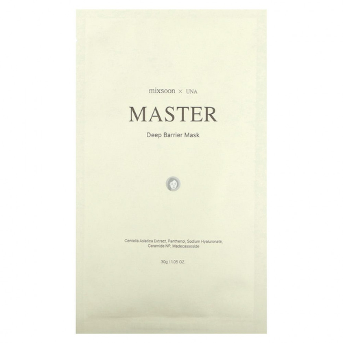 Mixsoon, Master, маска для лица с глубоким барьером, 5 листовых масок, 30 г (1,05 унции) #1