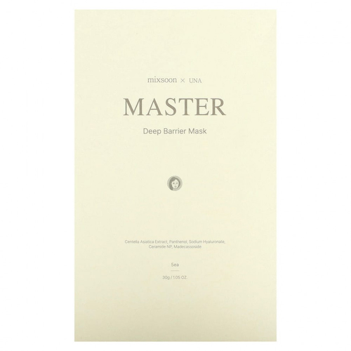 Mixsoon, Master, маска для лица с глубоким барьером, 5 листовых масок, 30 г (1,05 унции) #1