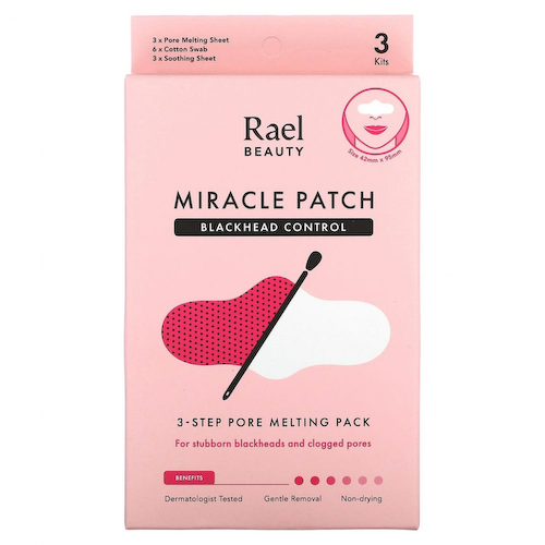 Rael, Inc., Beauty, Miracle Patch, средство от угрей, 3-ступенчатое средство для устранения пор, 1 набор #1