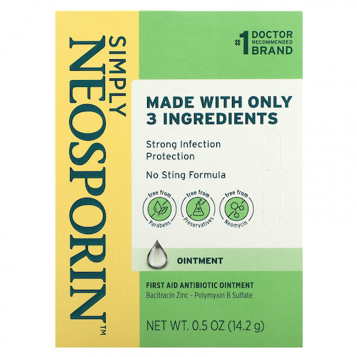 Neosporin, Simply, мазь с антибиотиками для оказания первой помощи, 14,2 г (0,5 унции) #1