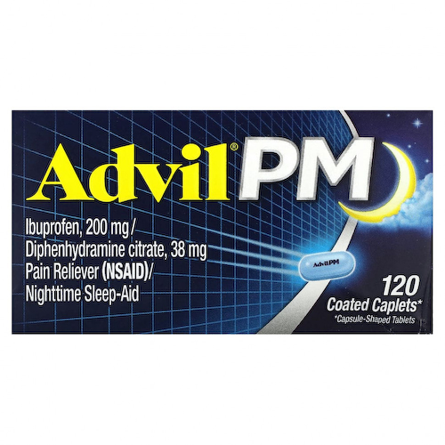 Advil, PM, ибупрофен, 200 мг, 120 капсул, покрытых оболочкой #1