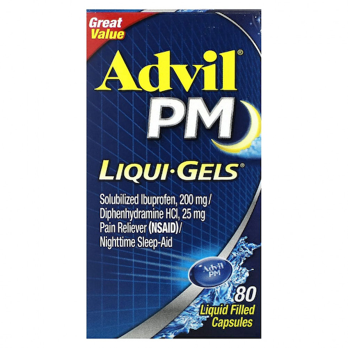 Advil, PM, жидкие гели, 80 капсул #1
