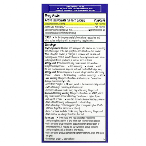 Excedrin, PM Headache, 100 капсул #1