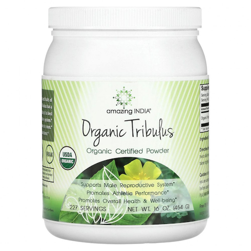 Amazing India, Organic Tribulus, сертифицированный органический порошок, 454 г (16 унций) #1