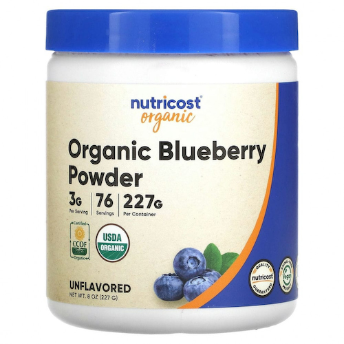 Nutricost, Органический порошок из голубики, без добавок, 227 г (8 унций) #1