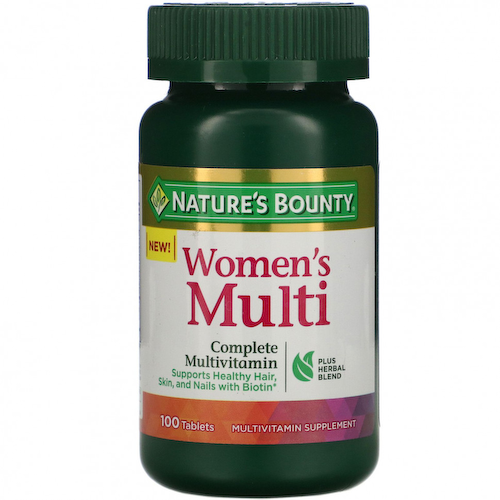 Nature's Bounty, Полноценный мультивитаминный комплекс для женщин, 100 таблеток #1