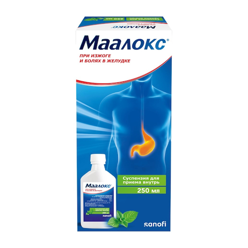 Маалокс суспензия для приема внутрь Мята 250 мл #1
