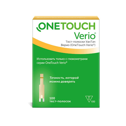 OneTouch Verio Тест-полоски для глюкометра 100 шт #1