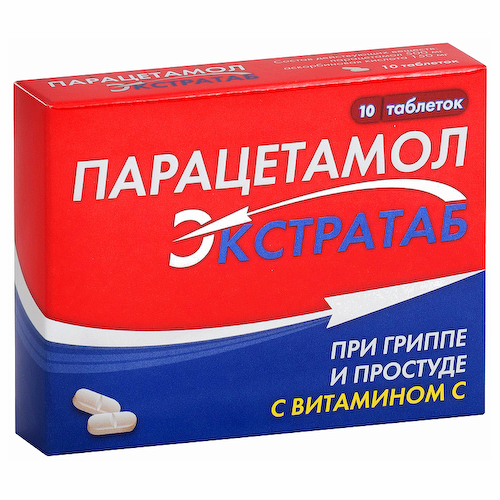 Парацетамол Экстратаб 500 мг+150 мг таблетки 10 шт #1